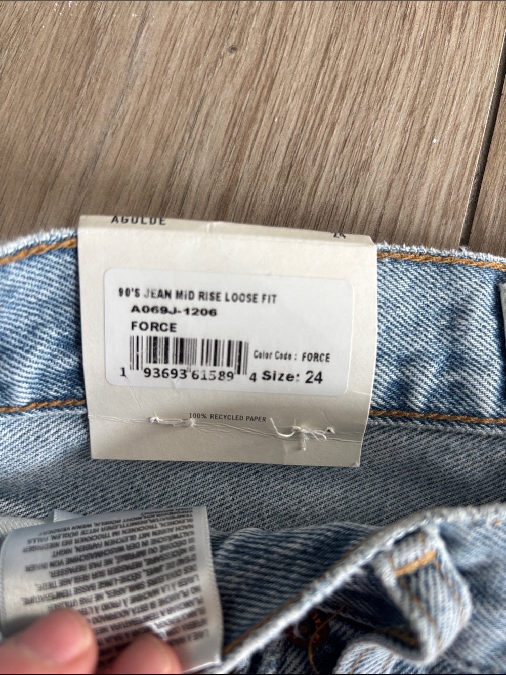 Agolde 99s mid rise loose Jeans in Force - Picture 2 of 2